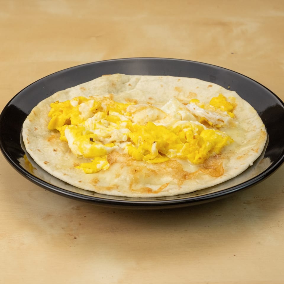 Egg and cheese breakfast taco